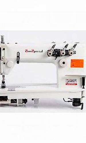 Máquina de costura industrial 2 agulhas ponto corrente